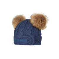 Bonnet LeMieux Mini Dubbele Pompon Atlantisch blauw Bonnet LeMieux Mini Dubbele Pompon Atlantisch blauw
