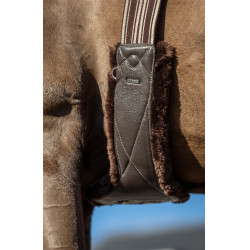 Sangle longue profilée LeMieux Arika Simuwool Marron