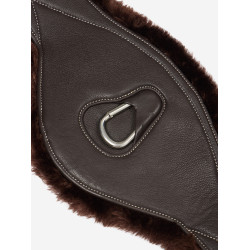 Sangle longue profilée LeMieux Arika Simuwool Marron