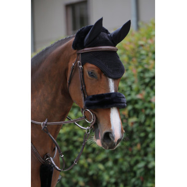 Schapenvacht hoes voor neusriem Kentucky Zwart Schapenvacht hoes voor neusriem Kentucky Zwart