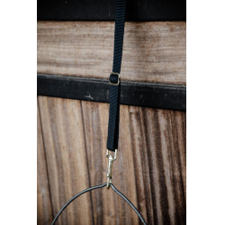 Lanière D'attache Nylon Mousqueton Et Anneau Long Kentucky Noir Lanière D'attache Nylon Mousqueton Et Anneau Long Kentucky Noir