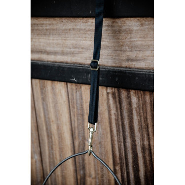 Lanière D'attache Nylon Mousqueton Et Anneau Long Kentucky Noir Lanière D'attache Nylon Mousqueton Et Anneau Long Kentucky Noir