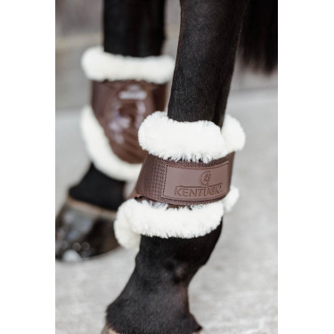Protège-boulet jeunes chevaux mouton vegan Kentucky Marron