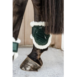 Jong paarden kogelbeschermer Velvet vegan schapenvacht Kentucky Donkergroen