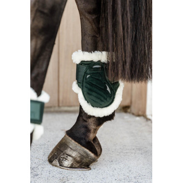 Jong paarden kogelbeschermer Velvet vegan schapenvacht Kentucky Donkergroen
