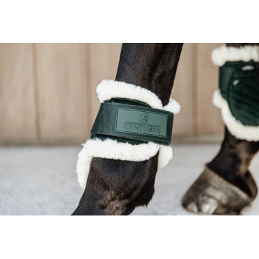 Jong paarden kogelbeschermer Velvet vegan schapenvacht Kentucky Donkergroen