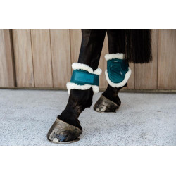 Protège-boulet jeunes chevaux Velvet mouton vegan Kentucky Emeraude Vert