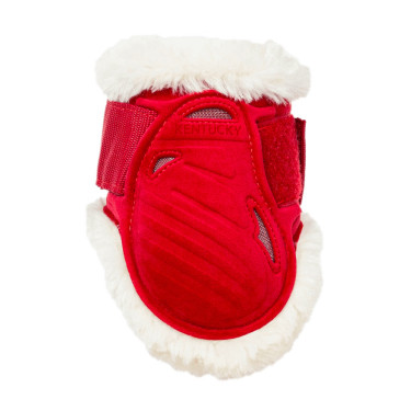 Jong paarden kogelbeschermer Velvet vegan schapenvacht Kentucky Rood