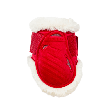 Protège-boulet jeunes chevaux Velvet mouton vegan Kentucky Rouge