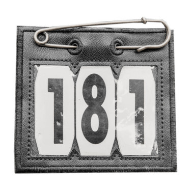Porte-Numéro PVC avec épingle de sureté Kentucky Noir Porte-Numéro PVC avec épingle de sureté Kentucky Noir