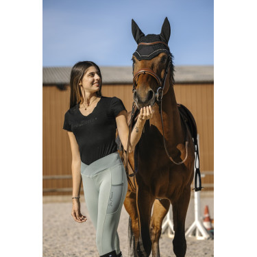 T-shirt Equithème Réhane Zwart