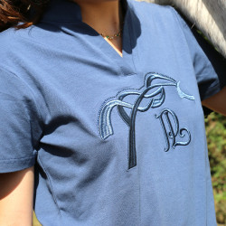 Polo Iliana Pénélope Blauw / grijs Polo Iliana Pénélope Blauw / grijs