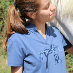 Polo Iliana Pénélope Blauw / grijs Polo Iliana Pénélope Blauw / grijs