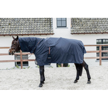 Horse Raincoat Hurricane with stirrup holes Kentucky Marine Bleu marine