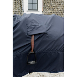 Horse Raincoat Hurricane with stirrup holes Kentucky Marine Bleu marine