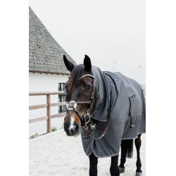 Paardenregenjas Hurricane met beugelgaten Kentucky Grijs Paardenregenjas Hurricane met beugelgaten Kentucky Grijs