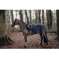 Couvre-reins Carré Heavy Fleece Kentucky Gris