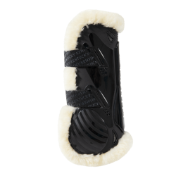 Velcro beenbeschermer vegan schapenvacht Kentucky Zwart Velcro beenbeschermer vegan schapenvacht Kentucky Zwart