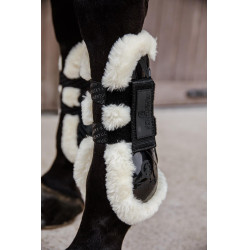 Guêtre Velcro mouton vegan Kentucky Noir Guêtre Velcro mouton vegan Kentucky Noir