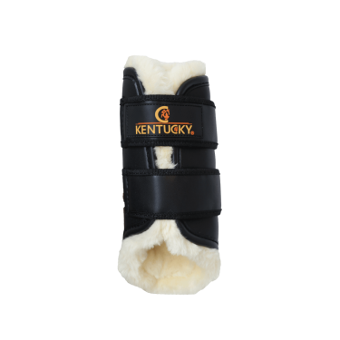 Gesloten voorste leren peesbeschermers Kentucky Zwart