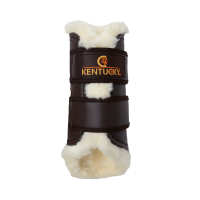 Gesloten peesbeschermers Leer achter Kentucky Bruin