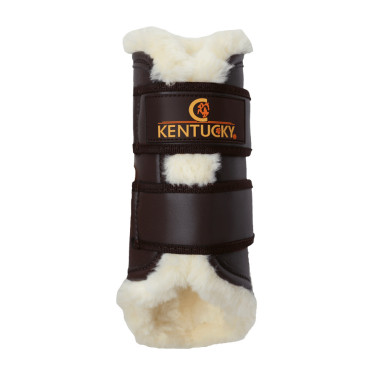 Gesloten peesbeschermers Leer achter Kentucky Bruin