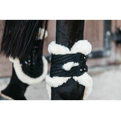 Elastische kogelbeschermer vegan schapenvacht Kentucky Zwart