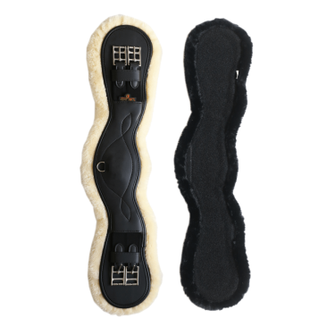 Korte anatomische singel schapenvacht Kentucky Zwart