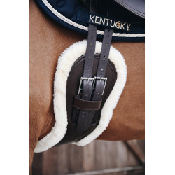 Korte anatomische singel schapenvacht Kentucky Bruin Korte anatomische singel schapenvacht Kentucky Bruin