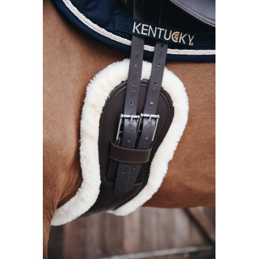 Korte anatomische singel schapenvacht Kentucky Bruin Korte anatomische singel schapenvacht Kentucky Bruin