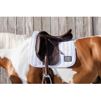 Tapis de selle Fishbone Compétition dressage Kentucky Blanc
