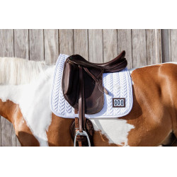 Tapis de selle Fishbone Compétition dressage Kentucky Blanc