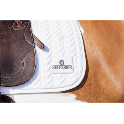 Tapis de selle Fishbone Compétition dressage Kentucky Blanc
