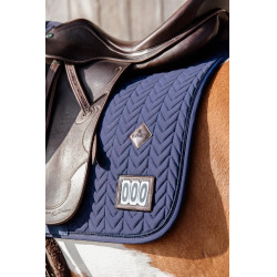 Tapis de selle Fishbone Compétition dressage Kentucky Marine Bleu marine
