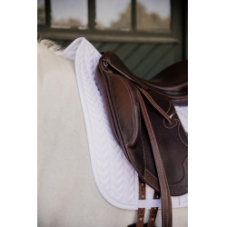 Tapis de selle Fishbone dressage Kentucky Blanc Tapis de selle Fishbone dressage Kentucky Blanc