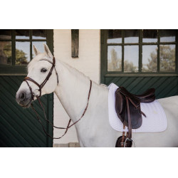 Tapis de selle Fishbone dressage Kentucky Blanc Tapis de selle Fishbone dressage Kentucky Blanc