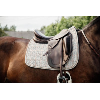 Tapis de selle Pied-de-poule dressage Kentucky Beige