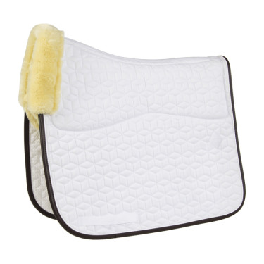 Tapis de selle Skin Friendly Star Quilting dressage Kentucky Blanc