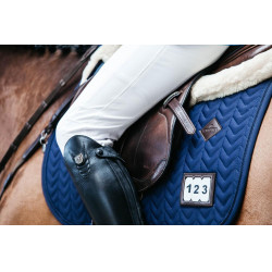 Tapis de selle Fishbone Compétition jumping Kentucky Marine Bleu marine