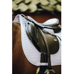 Tapis de selle Fishbone jumping Kentucky Blanc