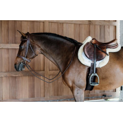 Tapis de selle Hunter mouton vegan jumping Kentucky Blanc