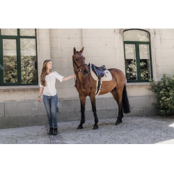 Tapis de selle Pied-de-poule jumping Kentucky Beige