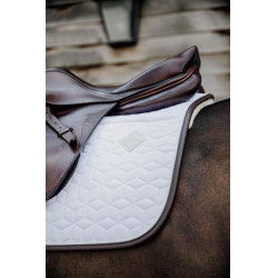 Tapis de selle Skin Friendly Star Quilting jumping Kentucky Blanc