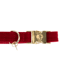 Hondenhalsband Corduroy Kentucky Rood
