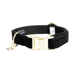 Hondenhalsband Corduroy Kentucky Zwart