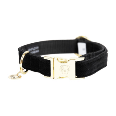 Hondenhalsband Corduroy Kentucky Zwart