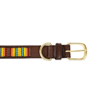 Halsband voor honden van handgemaakte parels Kentucky Zilver