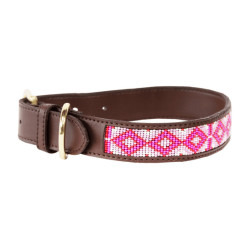 Halsband voor honden van handgemaakte parels Kentucky Roze Halsband voor honden van handgemaakte parels Kentucky Roze