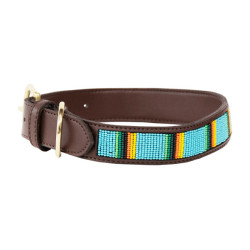 Collier pour chien en Perles faites-main Kentucky Bleu clair Collier pour chien en Perles faites-main Kentucky Bleu clair