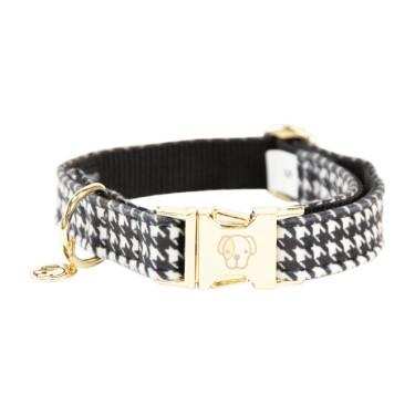 Collier pour chien Pied-de-poule Kentucky Noir